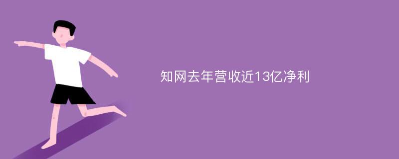 知网去年营收近13亿净利