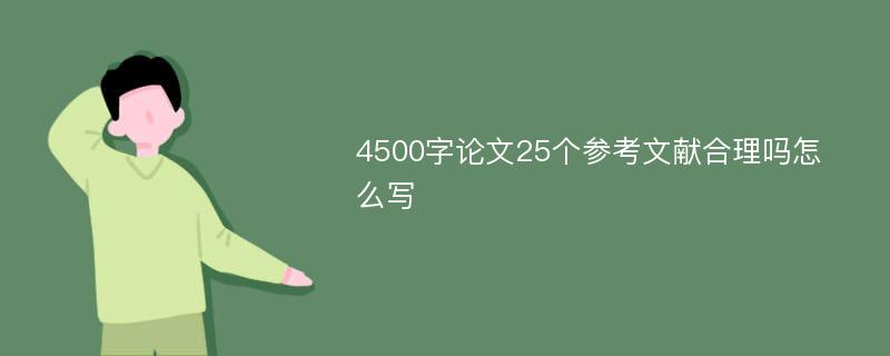 4500字论文25个参考文献合理吗怎么写