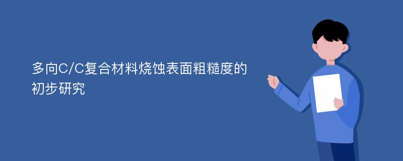 多向C/C复合材料烧蚀表面粗糙度的初步研究