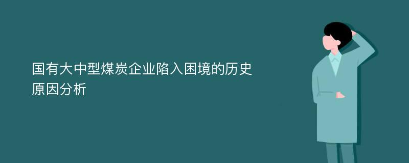 国有大中型煤炭企业陷入困境的历史原因分析