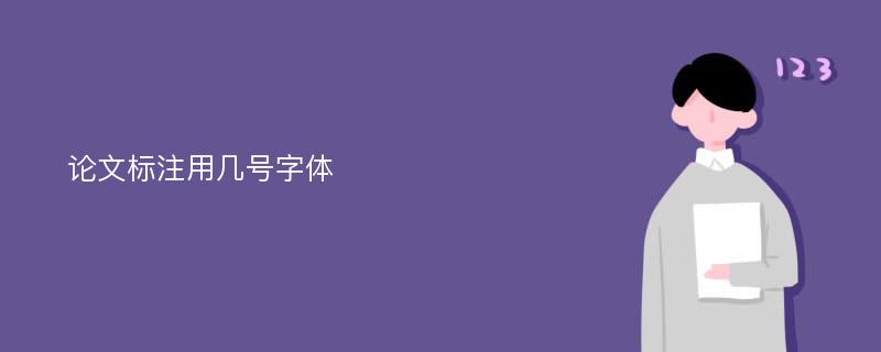 论文标注用几号字体