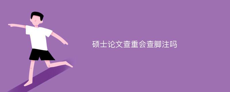 硕士论文查重会查脚注吗