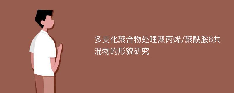 多支化聚合物处理聚丙烯/聚酰胺6共混物的形貌研究